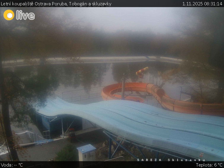 Letní koupaliště Ostrava Poruba - Tobogán a skluzavky - 1.11.2025 v 08:31 Letní koupaliště Ostrava Poruba - Tobogán a skluzavky - 1.11.2025 v 08:31