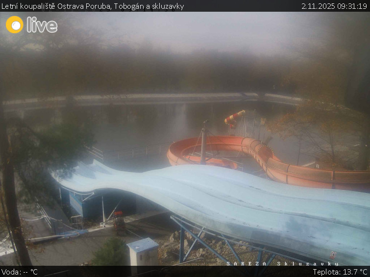 Letní koupaliště Ostrava Poruba - Tobogán a skluzavky - 2.11.2025 v 09:31 Letní koupaliště Ostrava Poruba - Tobogán a skluzavky - 2.11.2025 v 09:31