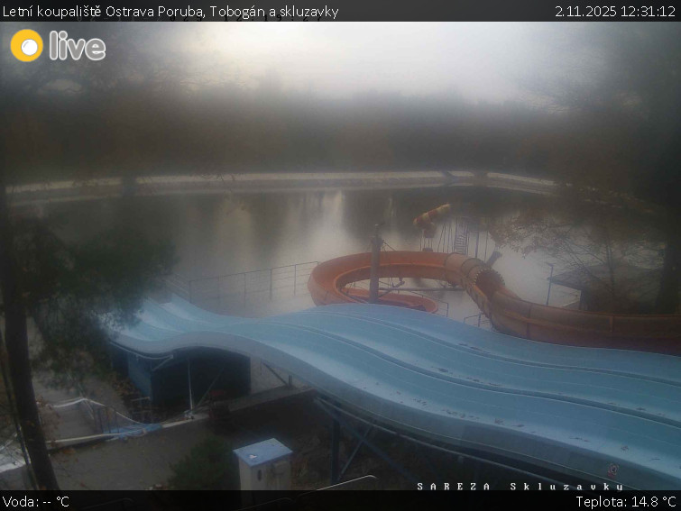 Letní koupaliště Ostrava Poruba - Tobogán a skluzavky - 2.11.2025 v 12:31 Letní koupaliště Ostrava Poruba - Tobogán a skluzavky - 2.11.2025 v 12:31