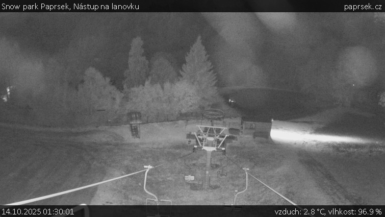 Snow park Paprsek - Nástup na lanovku - 14.10.2025 v 01:30 Snow park Paprsek - Nástup na lanovku - 14.10.2025 v 01:30