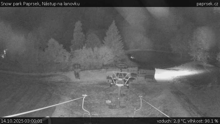 Snow park Paprsek - Nástup na lanovku - 14.10.2025 v 03:00 Snow park Paprsek - Nástup na lanovku - 14.10.2025 v 03:00