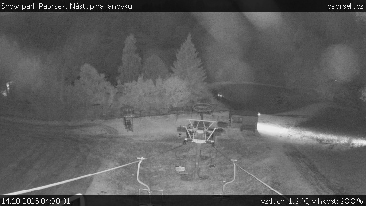 Snow park Paprsek - Nástup na lanovku - 14.10.2025 v 04:30 Snow park Paprsek - Nástup na lanovku - 14.10.2025 v 04:30