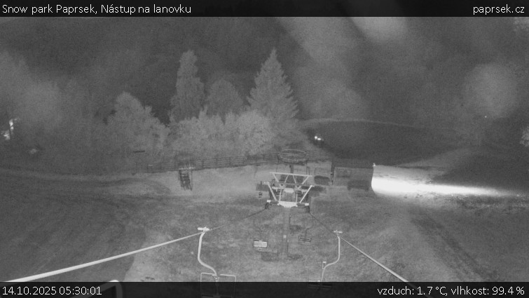 Snow park Paprsek - Nástup na lanovku - 14.10.2025 v 05:30 Snow park Paprsek - Nástup na lanovku - 14.10.2025 v 05:30