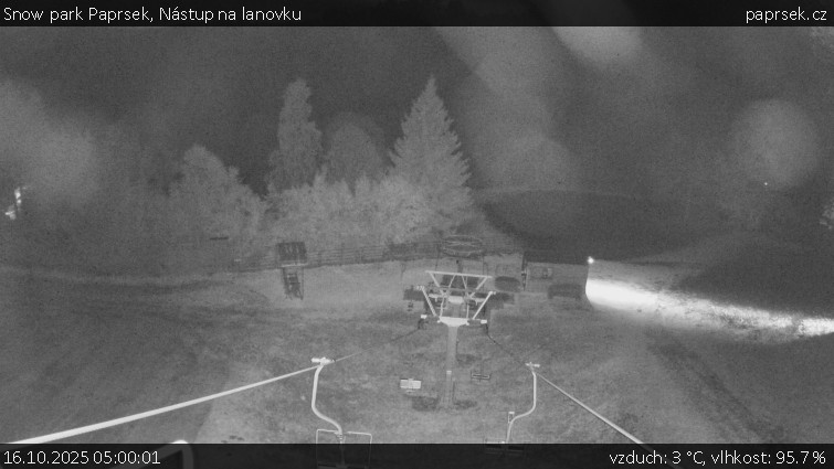 Snow park Paprsek - Nástup na lanovku - 16.10.2025 v 05:00 Snow park Paprsek - Nástup na lanovku - 16.10.2025 v 05:00