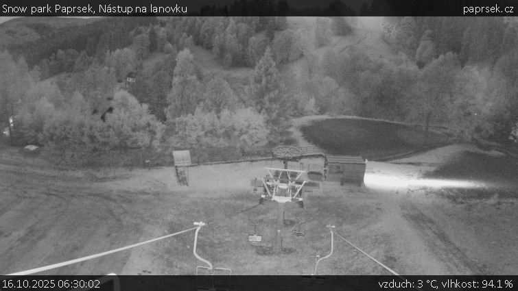 Snow park Paprsek - Nástup na lanovku - 16.10.2025 v 06:30 Snow park Paprsek - Nástup na lanovku - 16.10.2025 v 06:30