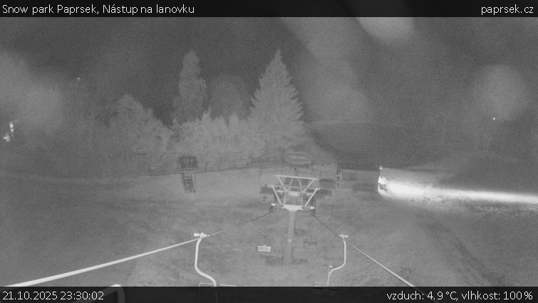 Snow park Paprsek - Nástup na lanovku - 21.10.2025 v 23:30 Snow park Paprsek - Nástup na lanovku - 21.10.2025 v 23:30