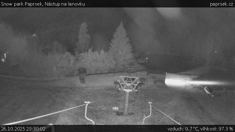 Snow park Paprsek - Nástup na lanovku - 26.10.2025 v 23:30 Snow park Paprsek - Nástup na lanovku - 26.10.2025 v 23:30