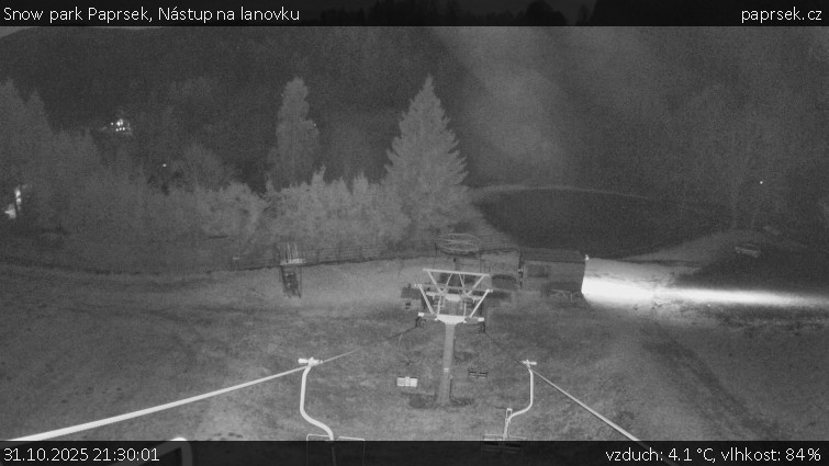 Snow park Paprsek - Nástup na lanovku - 31.10.2025 v 21:30 Snow park Paprsek - Nástup na lanovku - 31.10.2025 v 21:30