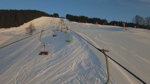 Snow park Paprsek - Lanovka - pohled nahoru - 22.1.2026 v 09:00 Snow park Paprsek - Lanovka - pohled nahoru - 22.1.2026 v 09:00