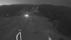 Snow park Paprsek - Lanovka - pohled dolů - 1.3.2023 v 05:51