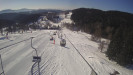 Snow park Paprsek - Lanovka - pohled dolů - 1.3.2023 v 08:56
