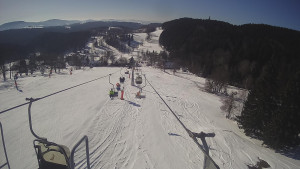 Snow park Paprsek - Lanovka - pohled dolů - 1.3.2023 v 09:46