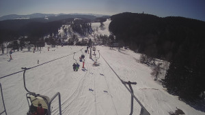 Snow park Paprsek - Lanovka - pohled dolů - 1.3.2023 v 11:31