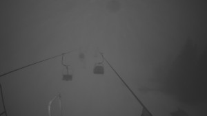 Snow park Paprsek - Lanovka - pohled dolů - 4.3.2023 v 06:03