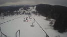 Snow park Paprsek - Lanovka - pohled dolů - 6.3.2023 v 06:55