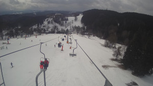 Snow park Paprsek - Lanovka - pohled dolů - 6.3.2023 v 11:50