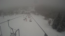 Snow park Paprsek - Lanovka - pohled dolů - 7.3.2023 v 06:55