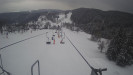 Snow park Paprsek - Lanovka - pohled dolů - 7.3.2023 v 08:55