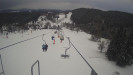Snow park Paprsek - Lanovka - pohled dolů - 7.3.2023 v 15:55