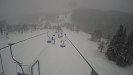 Snow park Paprsek - Lanovka - pohled dolů - 11.3.2023 v 06:55
