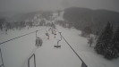 Snow park Paprsek - Lanovka - pohled dolů - 11.3.2023 v 07:55