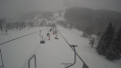 Snow park Paprsek - Lanovka - pohled dolů - 11.3.2023 v 09:45