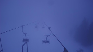 Snow park Paprsek - Lanovka - pohled dolů - 13.3.2023 v 06:00