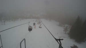 Snow park Paprsek - Lanovka - pohled dolů - 13.3.2023 v 12:30