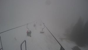 Snow park Paprsek - Lanovka - pohled dolů - 14.3.2023 v 13:20
