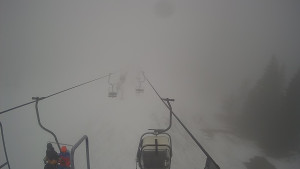 Snow park Paprsek - Lanovka - pohled dolů - 14.3.2023 v 13:25