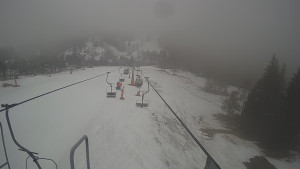 Snow park Paprsek - Lanovka - pohled dolů - 14.3.2023 v 15:40