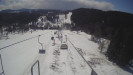 Snow park Paprsek - Lanovka - pohled dolů - 28.3.2023 v 12:55