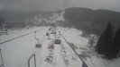 Snow park Paprsek - Lanovka - pohled dolů - 28.3.2023 v 13:55