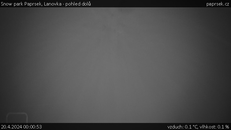 Snow park Paprsek - Lanovka - pohled dolů - 20.4.2024 v 00:00