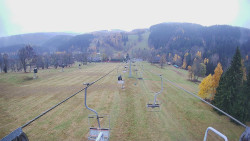 Lanovka - pohled dolů