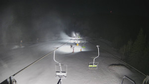 Snow park Paprsek - Lanovka - pohled dolů - 29.12.2025 v 00:00 Snow park Paprsek - Lanovka - pohled dolů - 29.12.2025 v 00:00