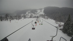 Lanovka - pohled dolů