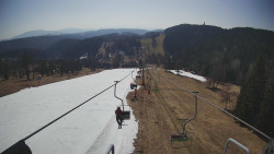 Lanovka - pohled dolů