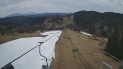 Lanovka - pohled dolů