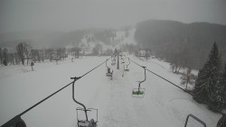 Lanovka - pohled dolů