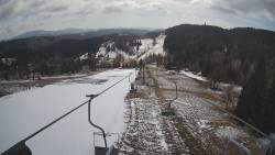 Lanovka - pohled dolů