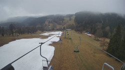 Lanovka - pohled dolů