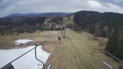 Lanovka - pohled dolů