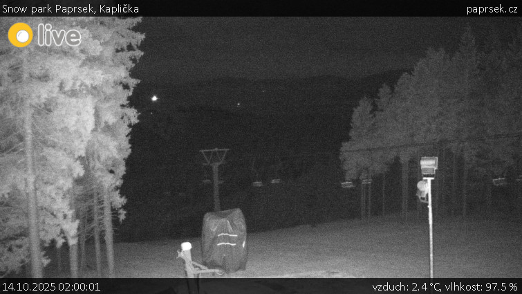 Snow park Paprsek - Kaplička - 14.10.2025 v 02:00 Snow park Paprsek - Kaplička - 14.10.2025 v 02:00
