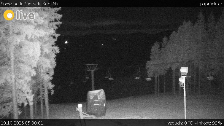 Snow park Paprsek - Kaplička - 19.10.2025 v 05:00 Snow park Paprsek - Kaplička - 19.10.2025 v 05:00