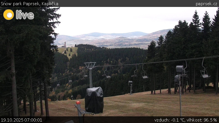 Snow park Paprsek - Kaplička - 19.10.2025 v 07:00 Snow park Paprsek - Kaplička - 19.10.2025 v 07:00
