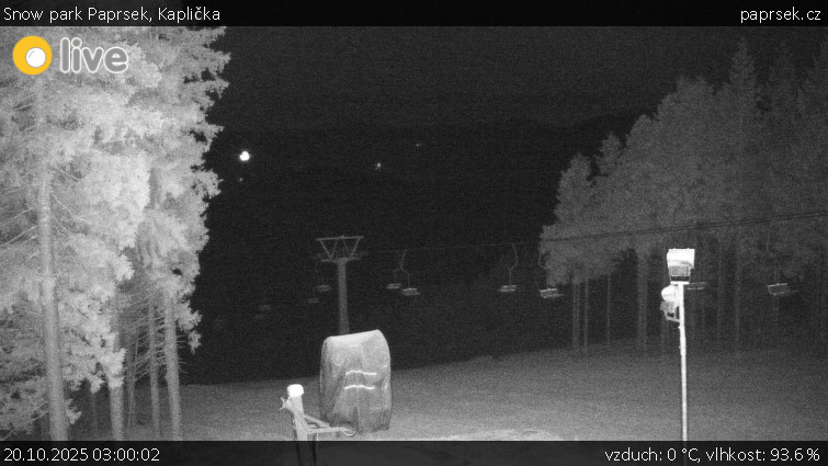 Snow park Paprsek - Kaplička - 20.10.2025 v 03:00 Snow park Paprsek - Kaplička - 20.10.2025 v 03:00