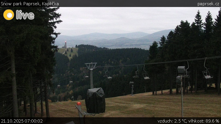 Snow park Paprsek - Kaplička - 21.10.2025 v 07:00 Snow park Paprsek - Kaplička - 21.10.2025 v 07:00