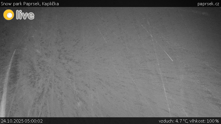 Snow park Paprsek - Kaplička - 24.10.2025 v 05:00 Snow park Paprsek - Kaplička - 24.10.2025 v 05:00