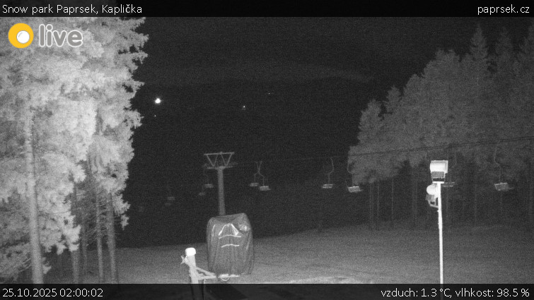 Snow park Paprsek - Kaplička - 25.10.2025 v 02:00 Snow park Paprsek - Kaplička - 25.10.2025 v 02:00